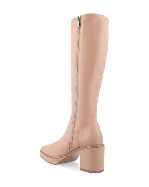 Journee Collection White Alondra Tru Comfort Foam Knee High Platform Boot