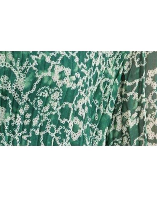 Scotch & Soda Green Ruffle Pleated Top