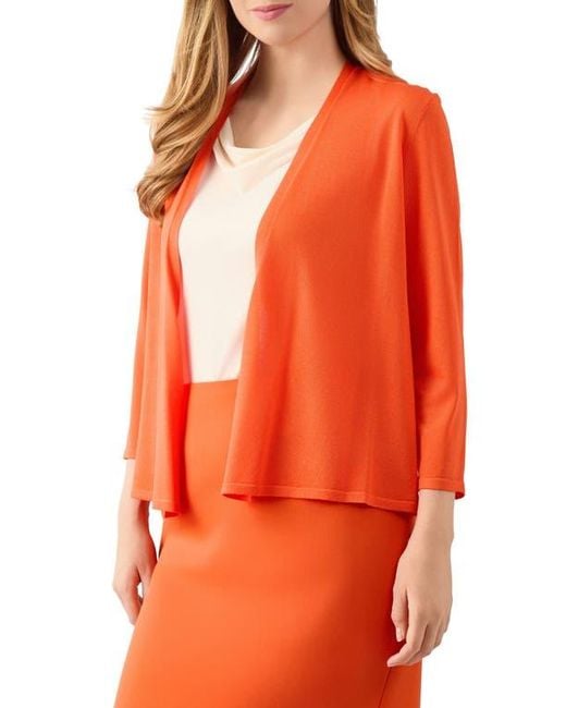 Kasper Orange Self Edge Cardigan