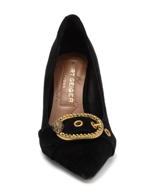 Kurt Geiger Black Mayfair Pointed Toe Court Pump