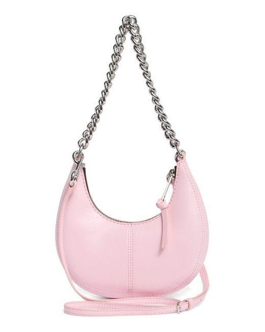 Marc Jacobs Mini Crescent Crinkle Leather Crossbody Bag in Pink | Lyst