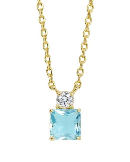 SAVVY CIE JEWELS Metallic Cubic Zirconia Birthstone Pendant Necklace