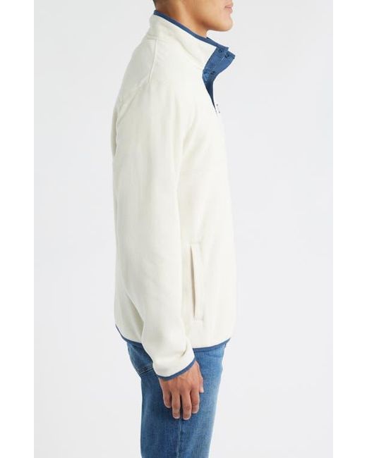 Vineyard Vines White Harbor Fleece Snap Placket Pullover for men