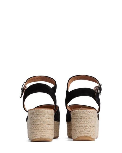 Barbour White Espadrille Platform Sandal