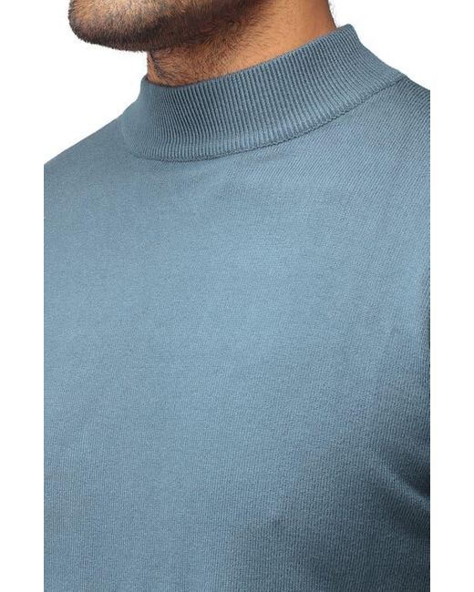 Xray Jeans Blue Mock Neck Knit Sweater for men