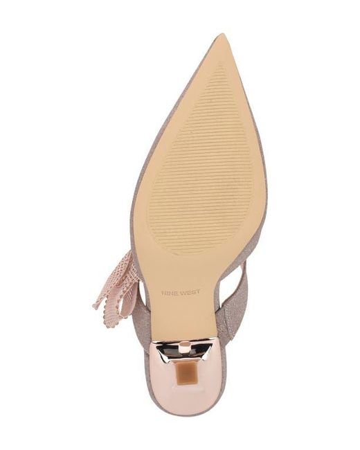 Nine West Pink Bowey Pointed Toe Mule