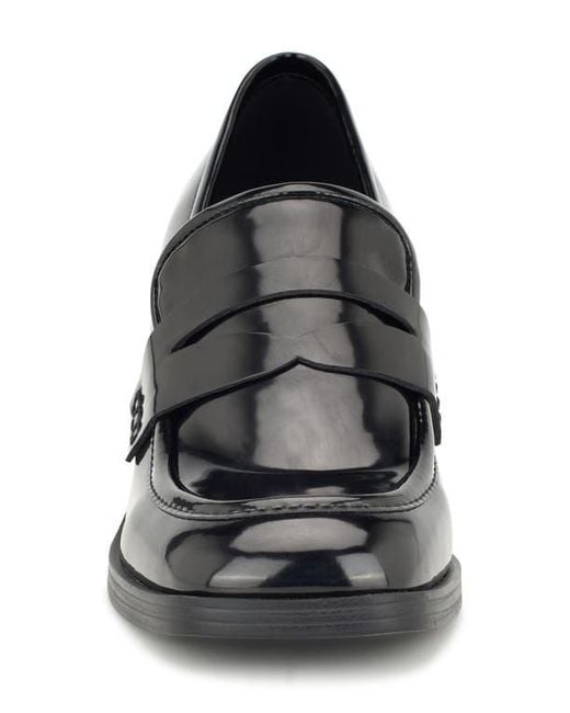 Nine West Black Avalia Penny Loafer Pump