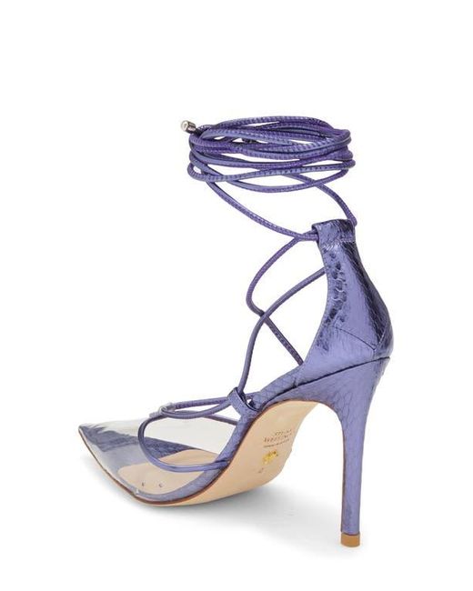 Stuart Weitzman Women´s Blue Stuart Ankle Wrap Pump Women
