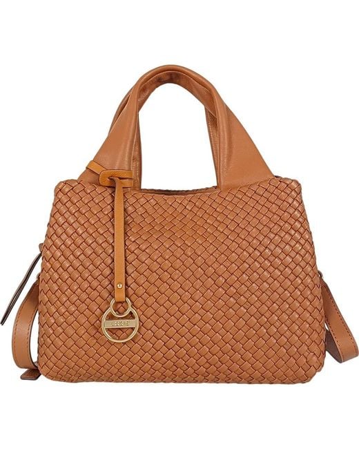 Lodis Brown Eleanor Woven Crossbody Bag