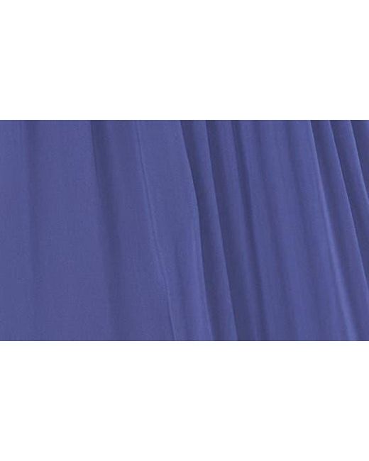 Halogen® Blue Pleated Sleeveless Chiffon Dress