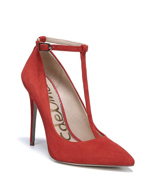 Sam Edelman Red Dorinda T-strap Pump