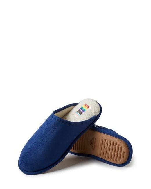 Dearfoams Blue Riley Pride Scuff Slipper for men