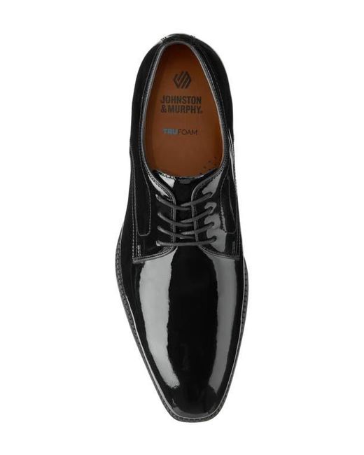 Johnston & Murphy Black Sullivan Plain Toe Derby for men