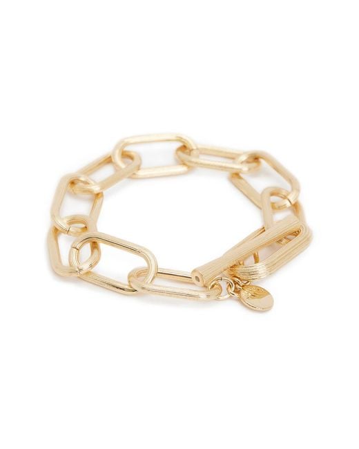 AllSaints Metallic Oval Chain Toggle Bracelet