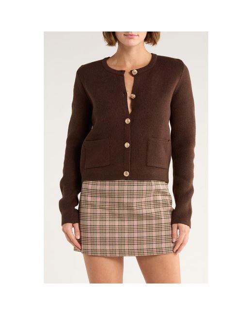 French Connection Brown Babysoft Cardigan Sweater