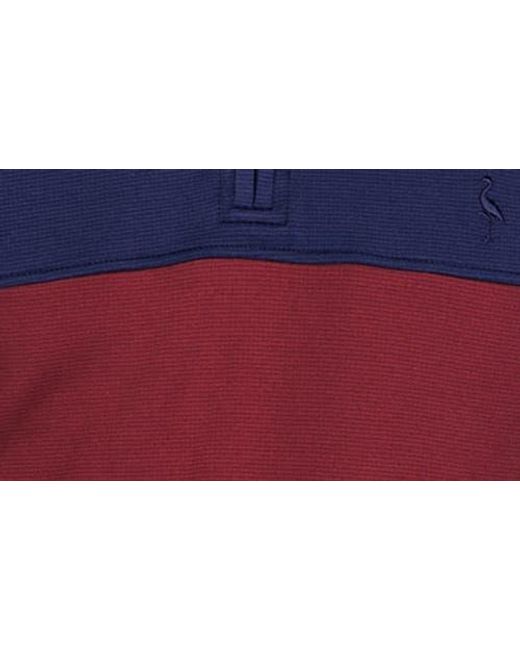 Tailorbyrd Blue Quarter Zip Performance Pullover for men