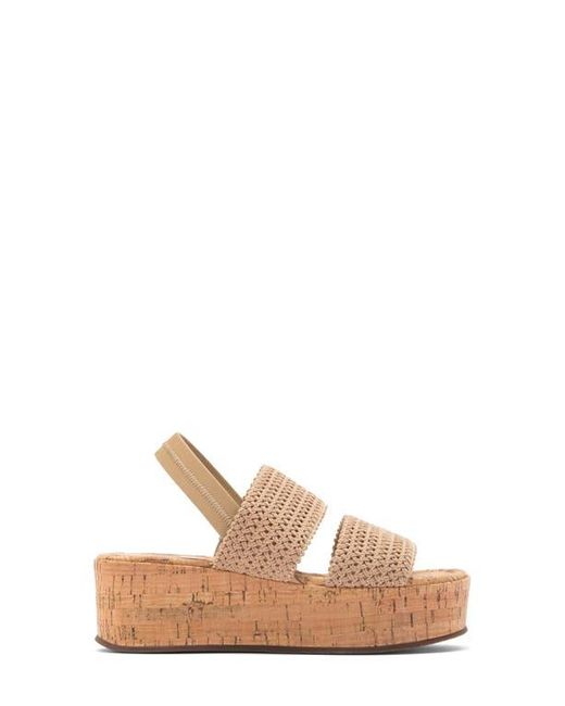 Nordstrom Rack Natural Cassie Platform Wedge Slingback Sandal