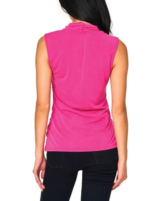 Gibsonlook Pink Side Cinch Wrap Tank