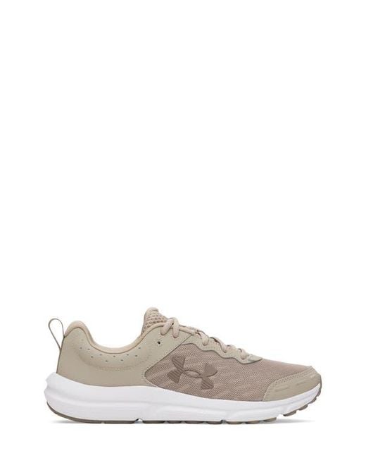 Under Armour Gray Charged Assert 10 Sneaker for men