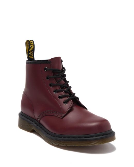 Dr. Martens Red 6-eye Cherry Leather Boot for men