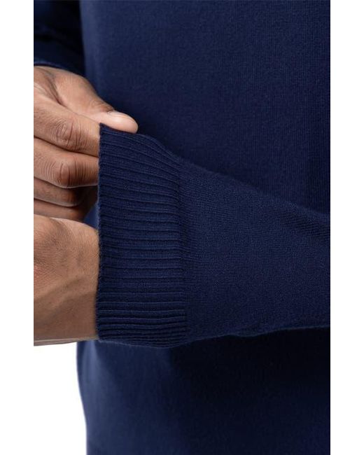 Xray Jeans Blue Quarter Zip Mock Neck Sweater for men