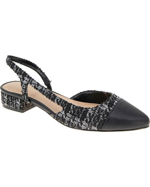 BCBGeneration Black Tillie Slingback Cap Toe Pump