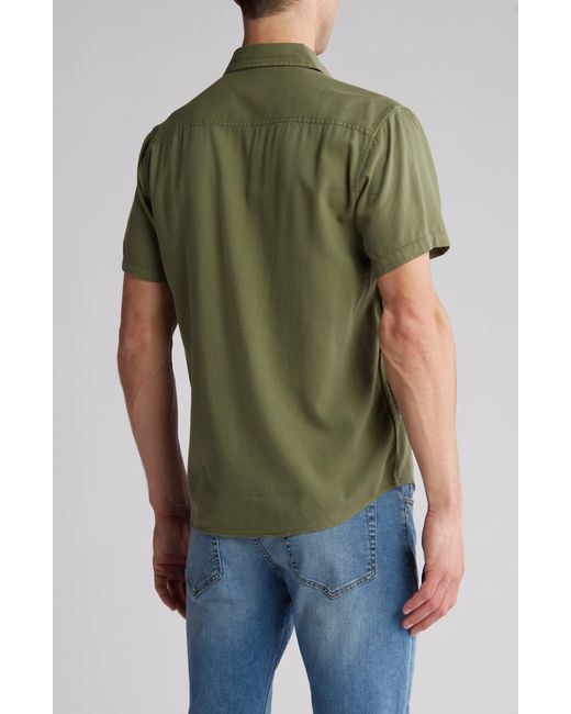 Lucky Brand Green Mason Workwear Short Sleeve Button-up Shirt for men