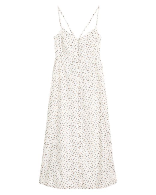 Madewell White Floral Cotton Sundress