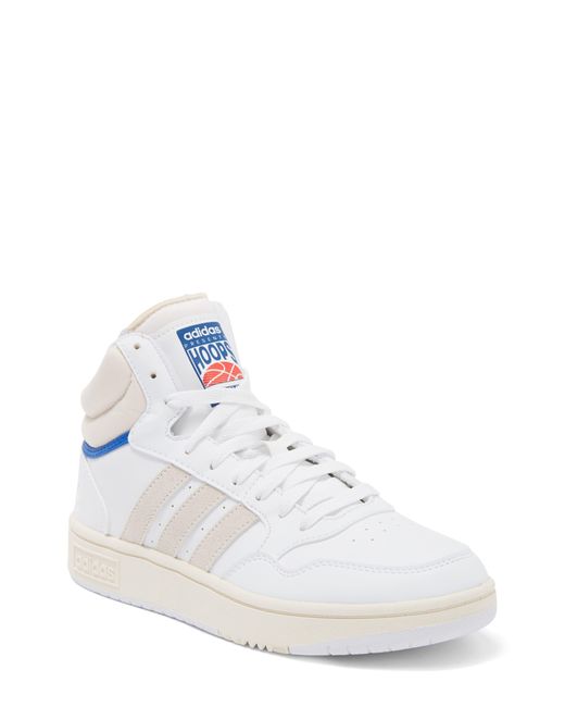 adidas Hoops 3.0 Mid Classic Sneaker In Ftwr White/core Black At ...