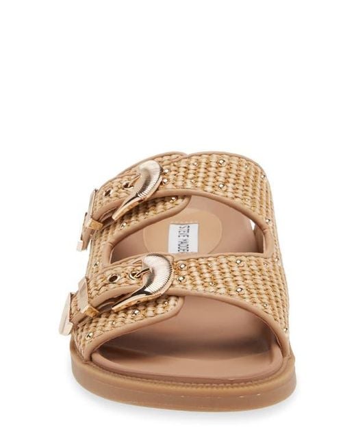 【Steve Madden】Connely バックル スライド サンダル Steve Madden Connely Buckle Slide Sandal in Brown | Lyst
