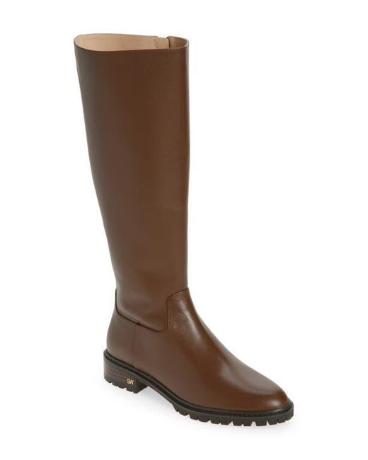 Stuart Weitzman City Zip Knee High Boot in Brown | Lyst