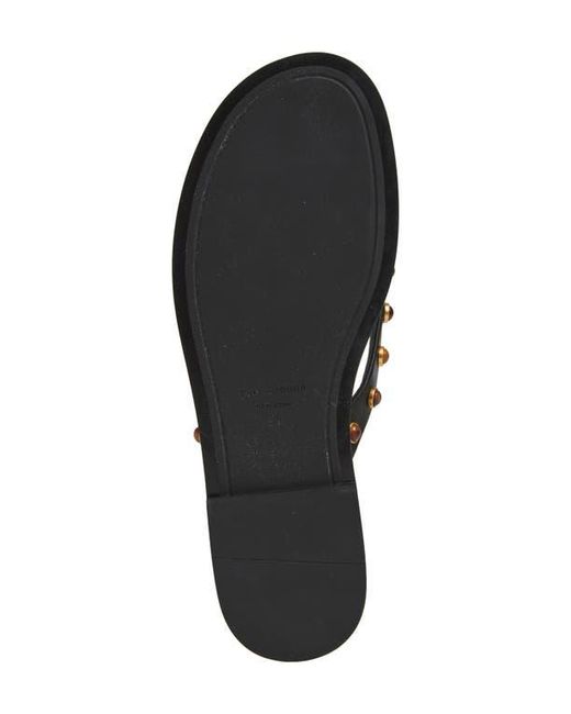 Rag & Bone Black Cabochon Gia Flip Flop