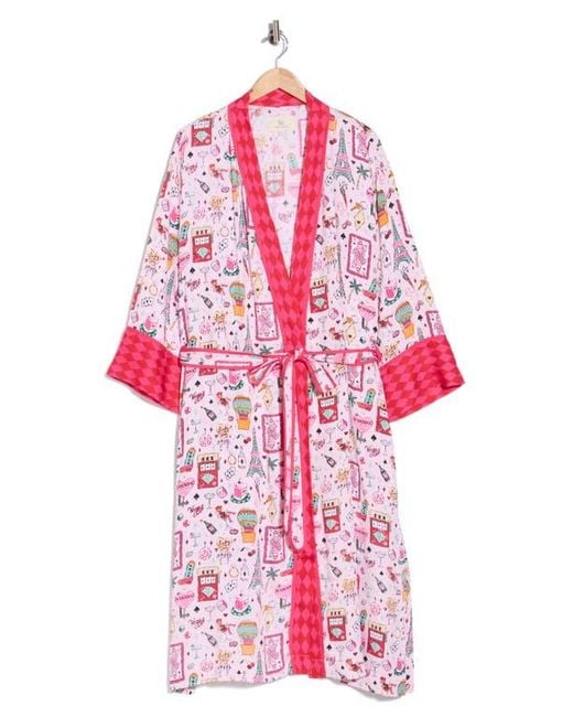 Printfresh Pink Satin Robe