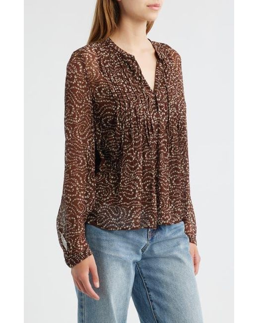 Rag & Bone Brown Amaris Pintuck Top