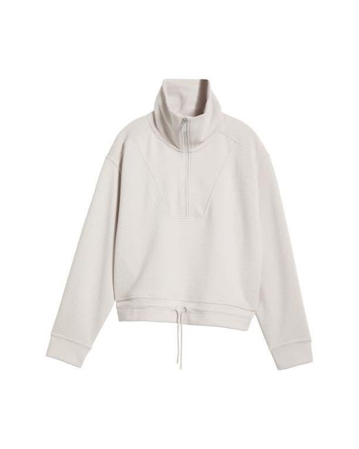 Zella White Kickback Ottoman Half Zip Pullover