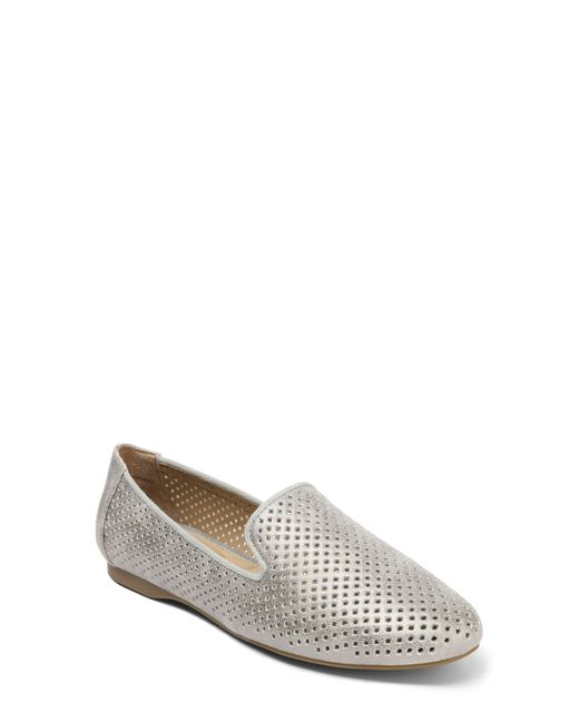 Me Too White Perforated Loafer