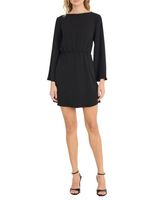 Donna Morgan Bell Sleeve Minidress in Black | Lyst Donna Morgan Bell Sleeve Minidress in Black | Lyst