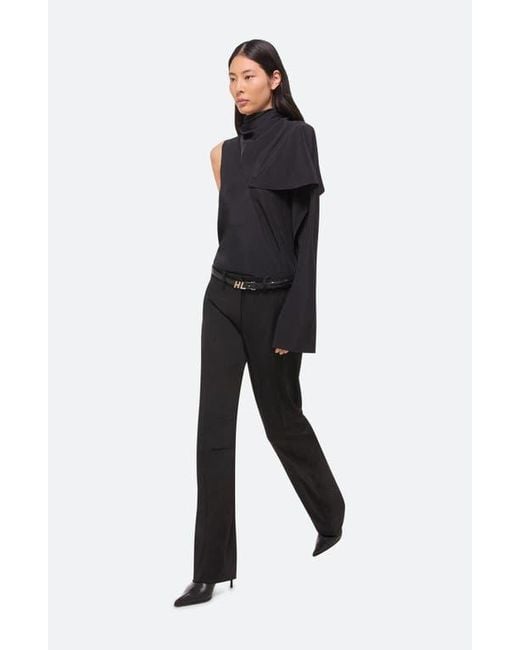 Helmut Lang Black Silk Scarf Top