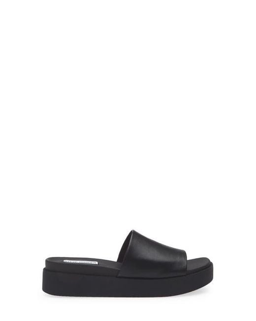 Steve Madden Black Robyn Platform Slide Sandal
