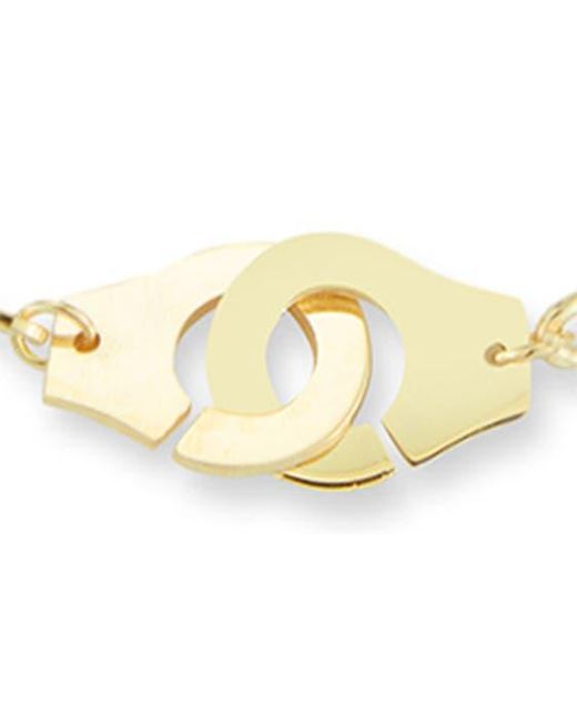 Glaze Jewelry Metallic 14k Gold Vermeil Hand Cuff Chain Bracelet
