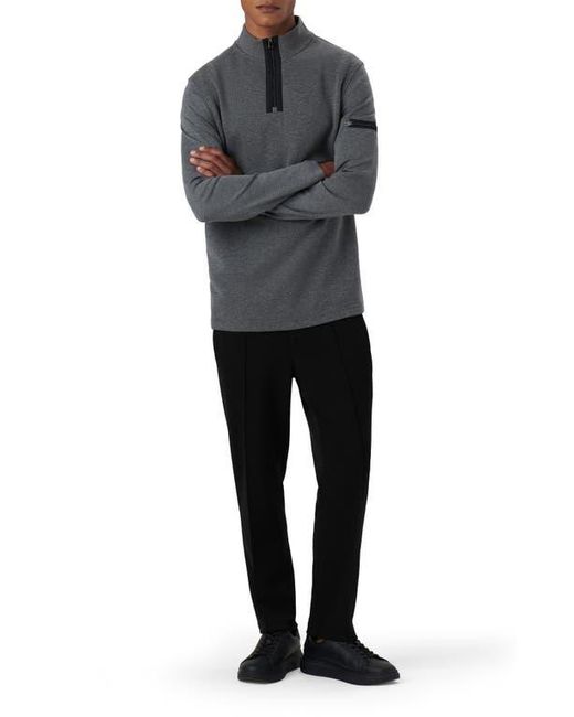 Bugatchi Gray Quarter Zip Pullover for men