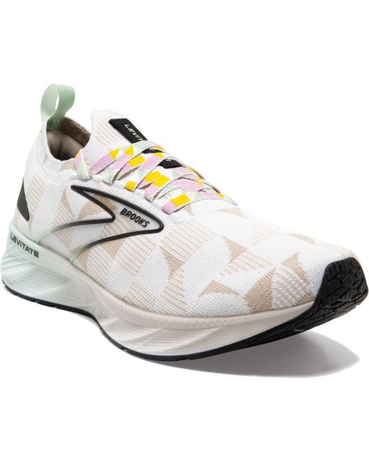 Brooks White Levitate StealthFit 6 Running Shoes for men