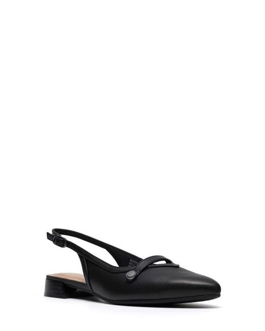 Clarks Black Natalyn Pointed Toe Slingback Flat