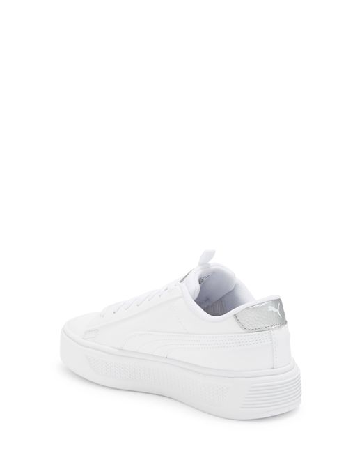 PUMA White Smash Platform V3 Pop Up Sneaker