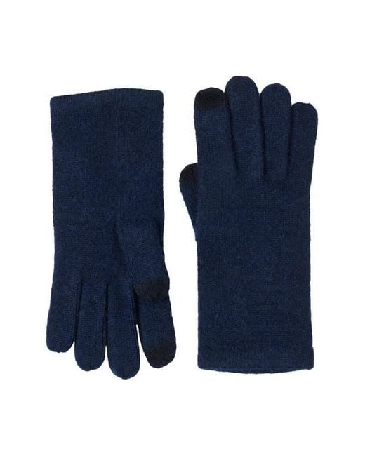 Sofiacashmere Blue Tech Cashmere Gloves
