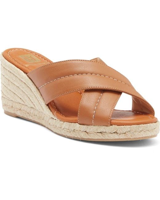 Bruno Magli Brown Elena Espadrille Wedge Sandal