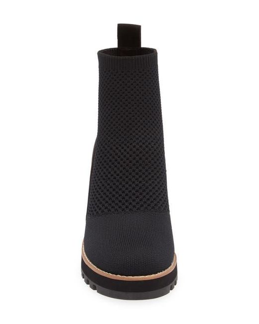 Eileen Fisher Black Quill Platform Wedge Bootie