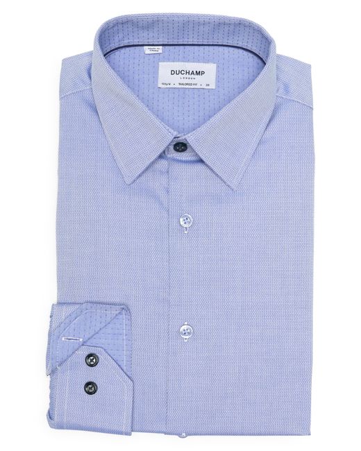 Duchamp Blue Tailored Fit Dress Shirt for men