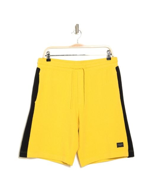 Rag & Bone Yellow Axel Terry Cloth Shorts for men