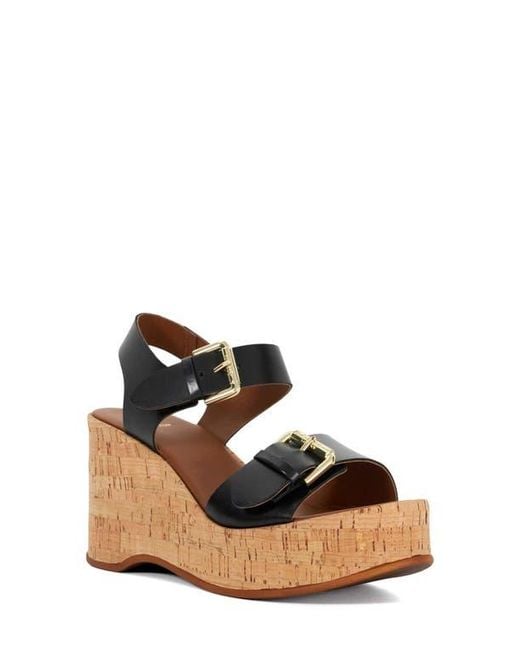 Dune Black Kamia Platform Wedge Sandal